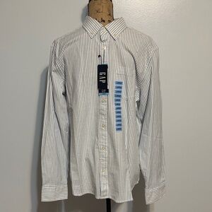 GAP Men's Casual White Striped Shirt
